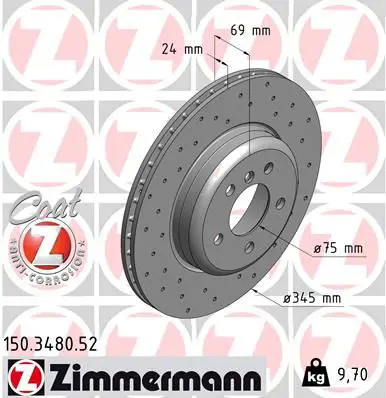 Zimmermann 150348052 ДИСК ТОРМ BMW