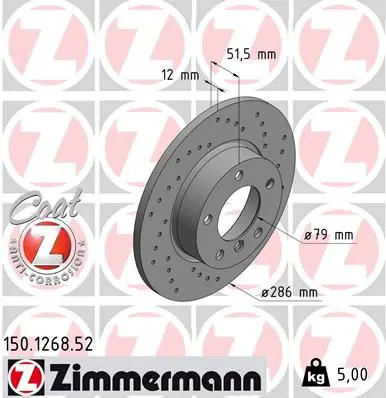 150.1268.52 Диск тормозной BS BMW SPORT Z