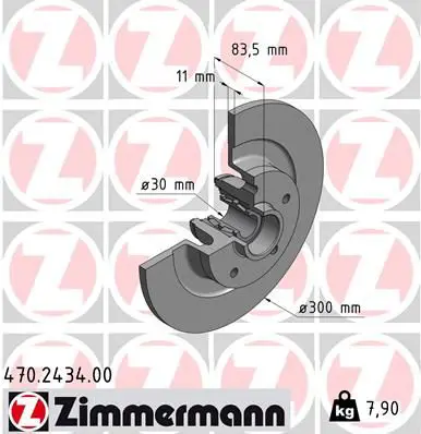 ZIMMERMANN 470243400 Тормозной диск
