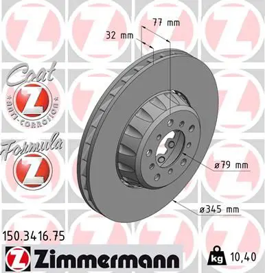 150.3416.75 Диск торм. перед BMW E39 98