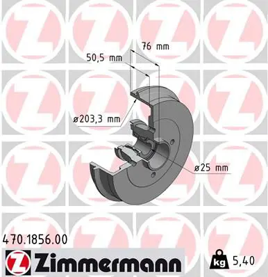 ZIMMERMANN 470185600 Тормозный барабан