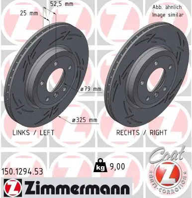 150.1294.53 ДИСК ТОРМ BMW BLACK Z ohne ABE