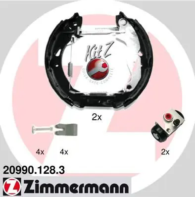 ZIMMERMANN 209901283 Комлект тормозных накладок