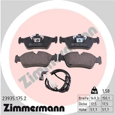ZIMMERMANN 239351752 Комплект тормозных колодок