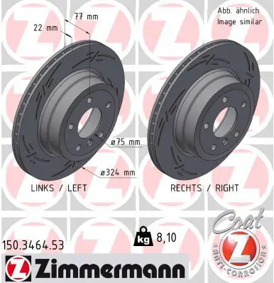 ZIMMERMANN 150346453 Тормозной диск