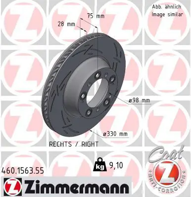 ZIMMERMANN 460156355 Тормозной диск