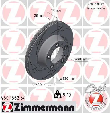 ZIMMERMANN 460156254 Тормозной диск