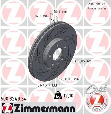 ZIMMERMANN 600324954 Тормозной диск