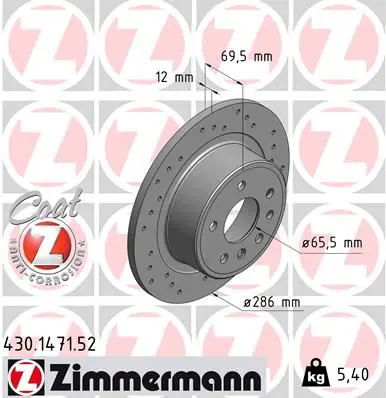 430.1471.52 Диск тормозной BS OPEL SPORT Z