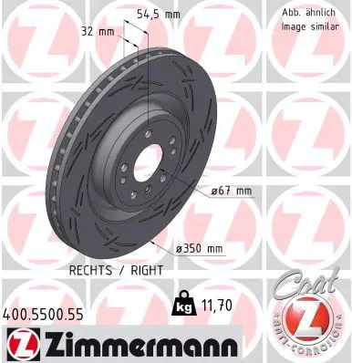 ZIMMERMANN 400550055 Тормозной диск