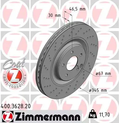 400362820 Диск тормозной MERCEDES Coat Z