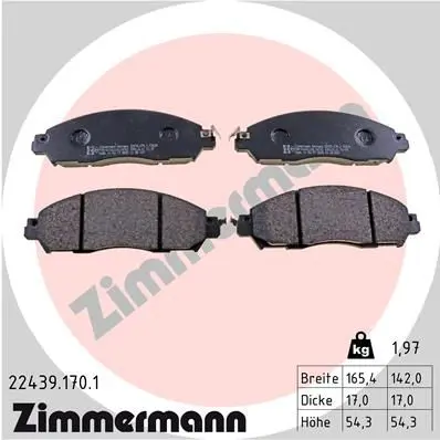 ZIMMERMANN 224391701 Комплект тормозных колодок,