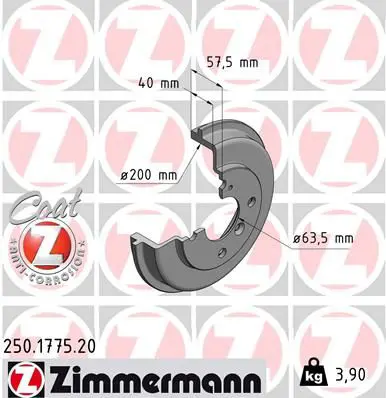 250.1775.20 Тормозной барабан