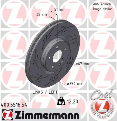 ZIMMERMANN 400551654 Тормозной диск