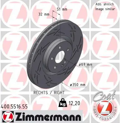 ZIMMERMANN 400551655 Тормозной диск