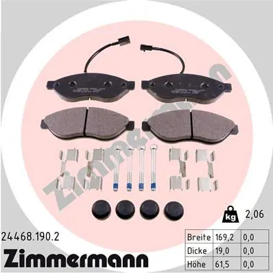 Zimmermann 244681902 КОЛОДКИ ПЕР FIAT DUCATO/CIT