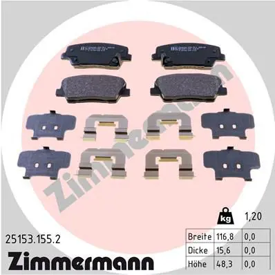 Zimmermann 251531552 Колодки тормозные дисковые