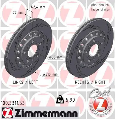 ZIMMERMANN 100331153 Тормозной диск