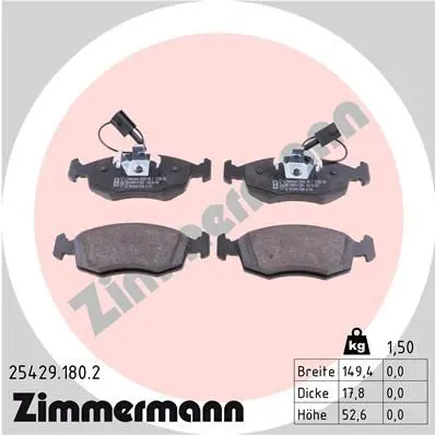 25429.180.2 КОЛОДКИ FIAT 500/PUNTO/PUNTO