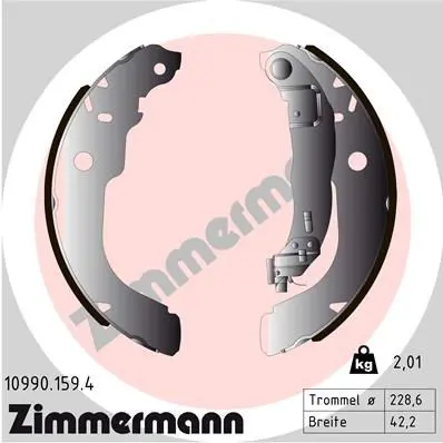 ZIMMERMANN 109901594 Комплект тормозных колодок