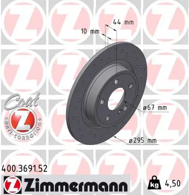 ZIMMERMANN 400369152 Тормозной диск