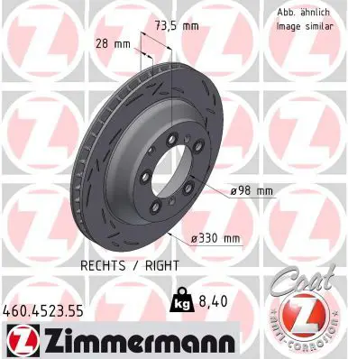 ZIMMERMANN 460452355 Тормозной диск