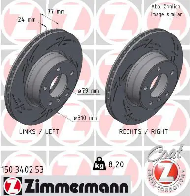 ZIMMERMANN 150340253 Тормозной диск