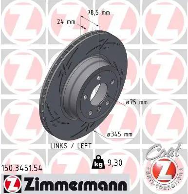 ZIMMERMANN 150345154 Тормозной диск