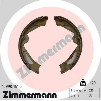 ZIMMERMANN 109901610 Комплект тормозных колодок