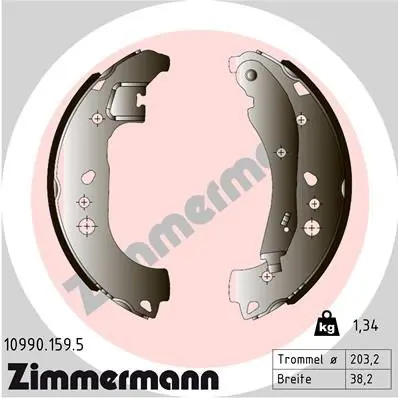 ZIMMERMANN 109901595 Комплект тормозных колодок