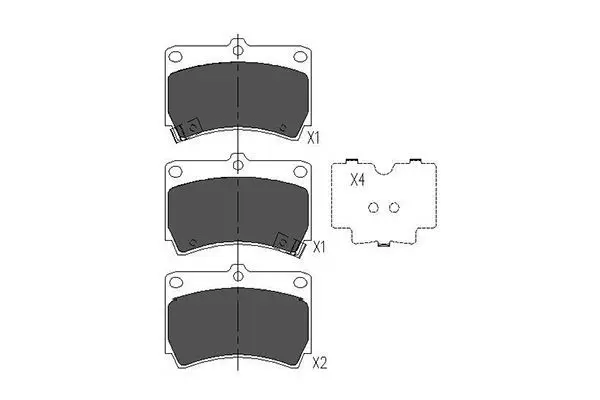 KAVO PARTS KBP4501 Комплект тормозных колодок,