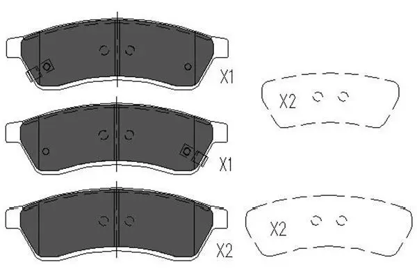 KBP-1012 Комплект тормозных колодок,