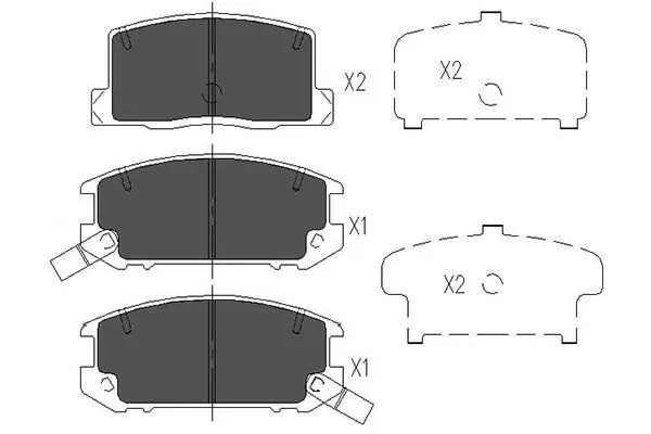 KAVO PARTS KBP9082 Комплект тормозных колодок,