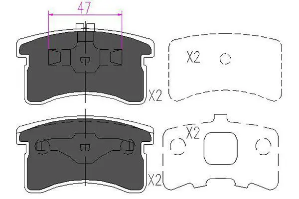 KAVO PARTS KBP1506 Комплект тормозных колодок,