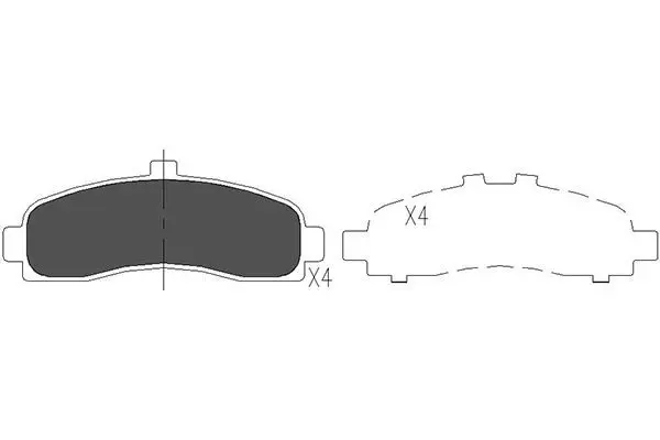 KAVO PARTS KBP6505 Комплект тормозных колодок,