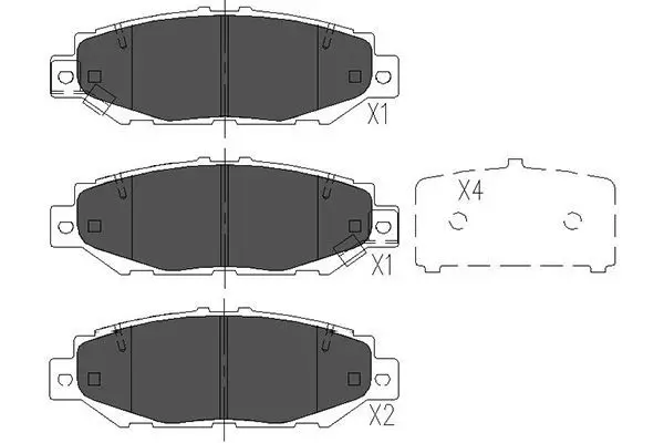 KAVO PARTS KBP9062 Комплект тормозных колодок,