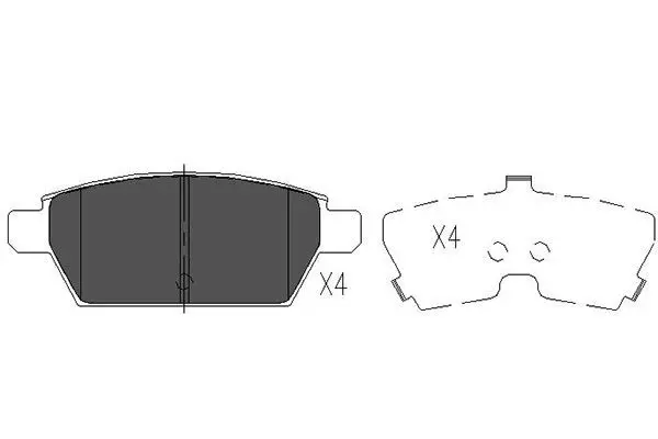 KAVO PARTS KBP4554 Комплект тормозных колодок,