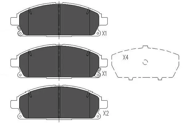 KAVO PARTS KBP6515 Комплект тормозных колодок,