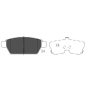 KBP4554 KAVO PARTS Комплект тормозных колодок,