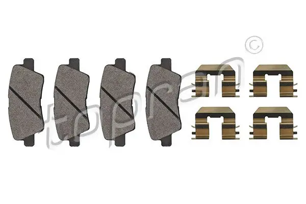 821 163 Topran Brake Pad Set, disc brake