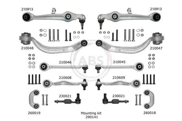 ABS 219902 Ремкомплект поперечный рычаг