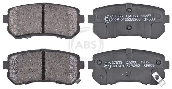 ABS 37533 37533, Колодки тормозные