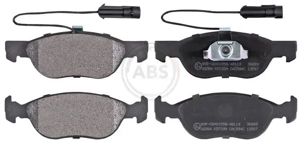ABS 36893 Тормозные колодки