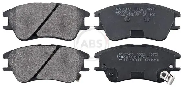 ABS 37432 Колодки тормозные передние
