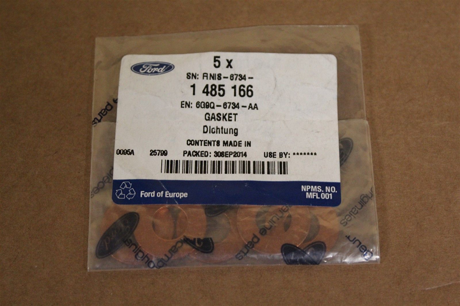 FORD 1485166 Прокладка сливной пробки