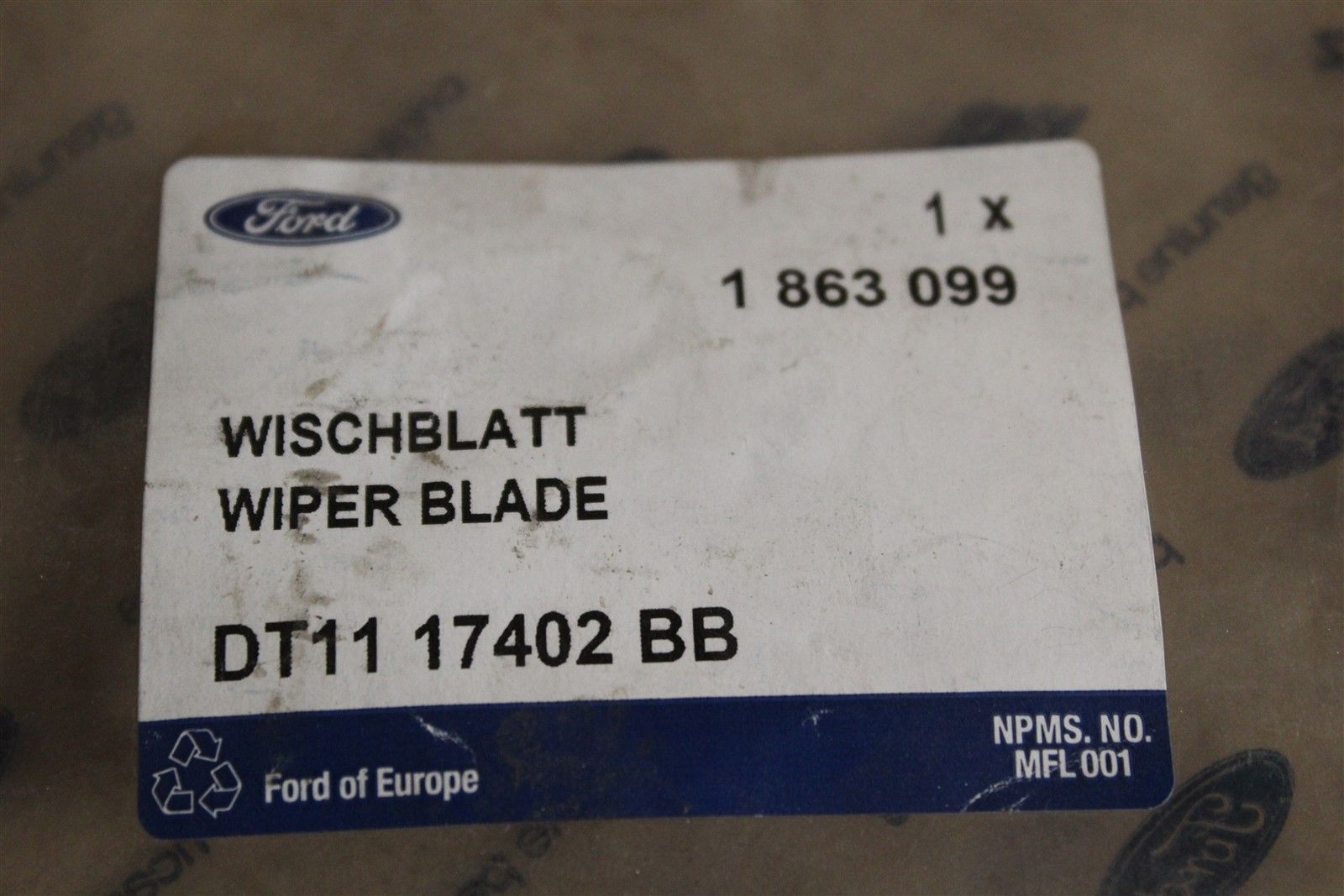 FORD 1863099 ЩЕТКА СТЕКЛООЧИСТИТЕЛЯ