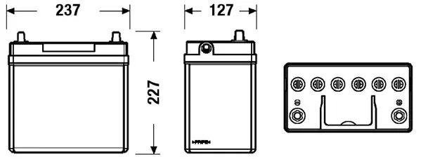 CENTRA CB456 Стартерная аккумуляторная