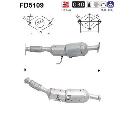 FD5109 Сажевый / частичный фильтр,