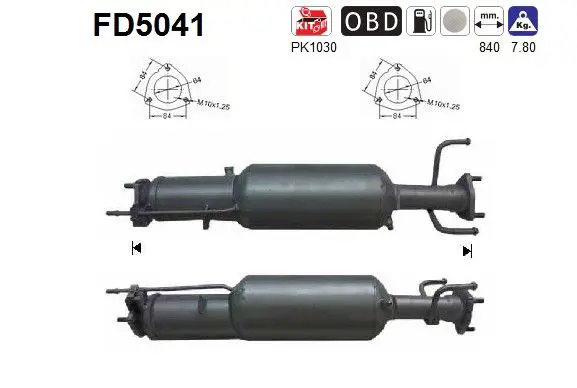 AS FD5041 Сажевый / частичный фильтр,