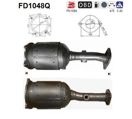 FD1048Q Сажевый / частичный фильтр,